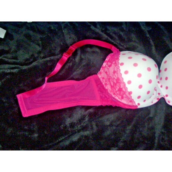 Fashion Bug Pink White Lace Full Figured Bra 44D Plus Size Intamate Apparel - Picture 7 of 11